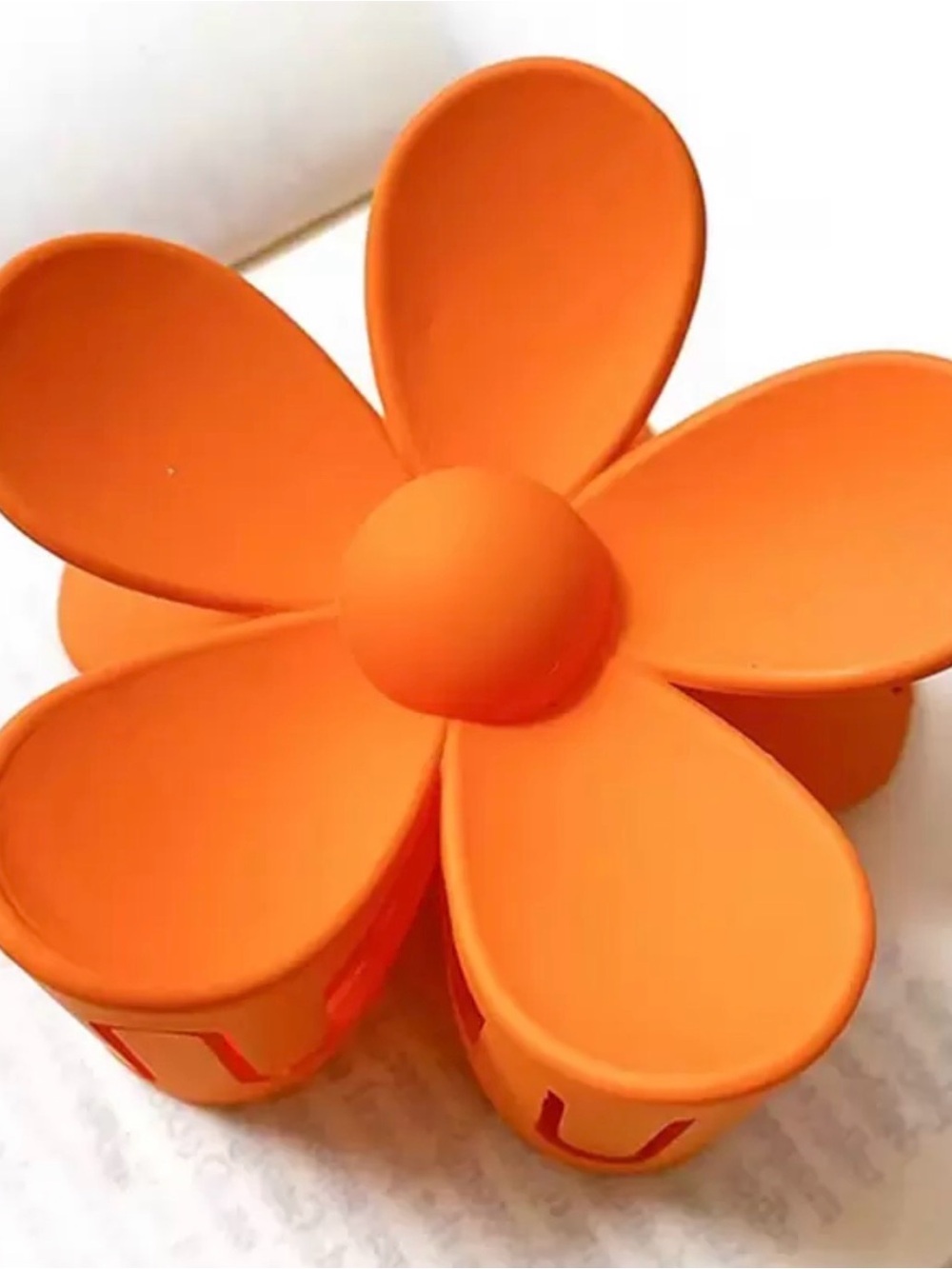 Orange Flower Hair Clip - Women's Hair Accessory